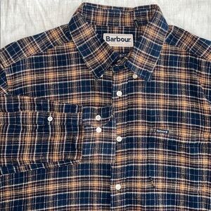 Barbour Tailored Fit Flannel Men's Button Down shirt Size Large